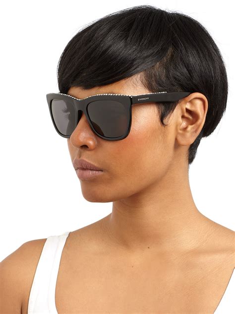 givenchy gradient square sunglasses black gold|Givenchy Sunglasses for Women .